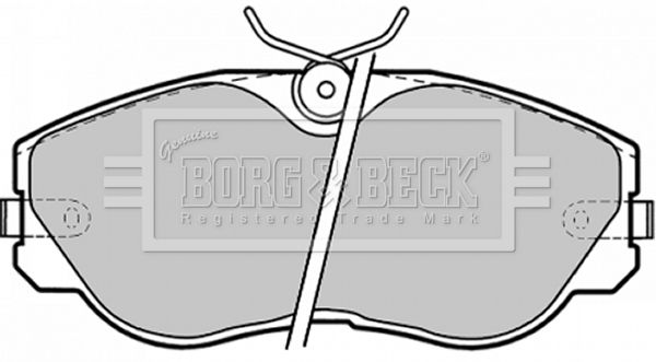 BORG & BECK Комплект тормозных колодок, дисковый тормоз BBP1329